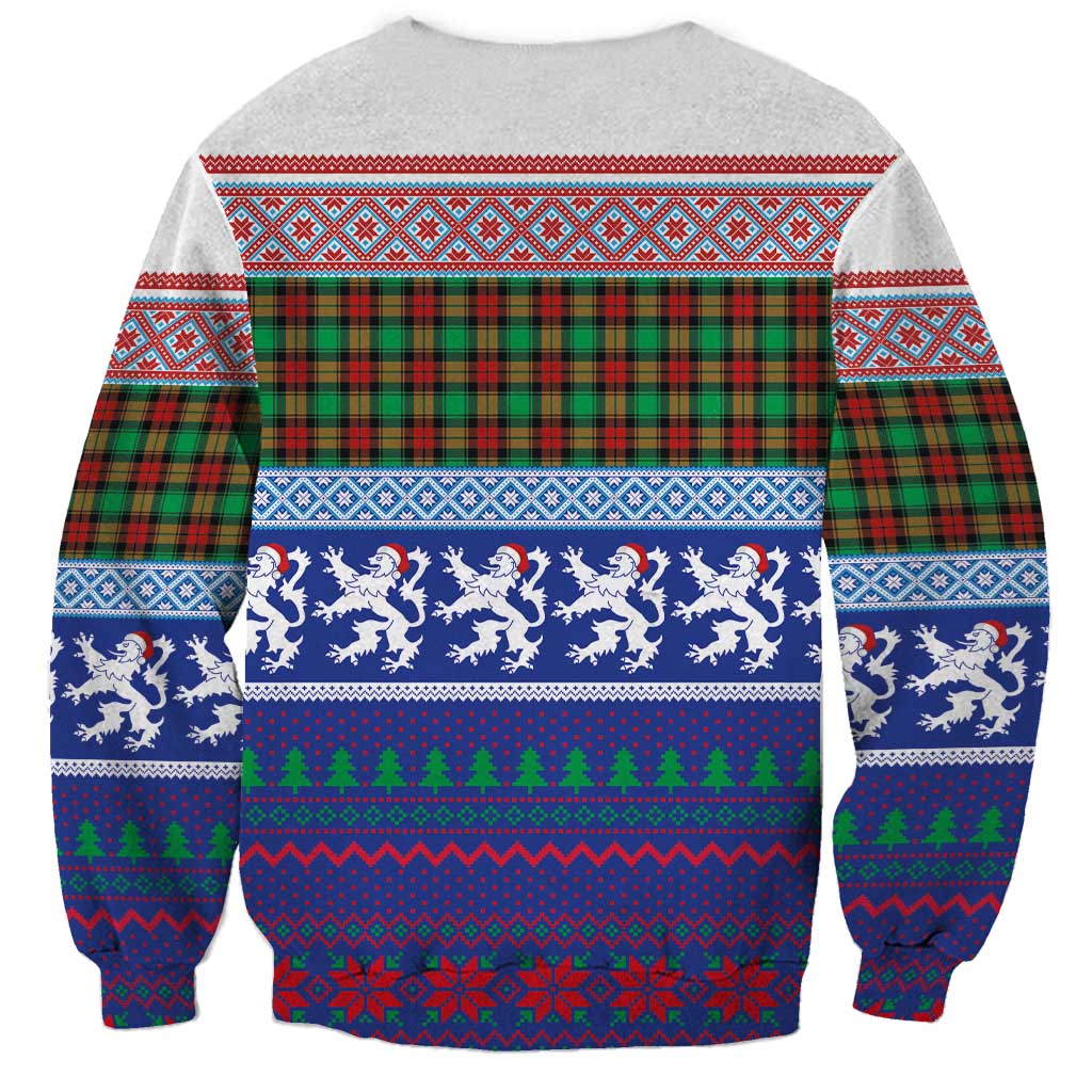 Scottish Christmas Sweatshirt Xmas Royal Lions and Tartan - Wonder Print Shop