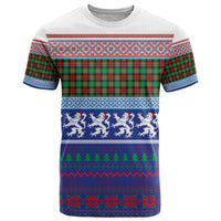 Scottish Christmas T Shirt Xmas Royal Lions and Tartan - Wonder Print Shop