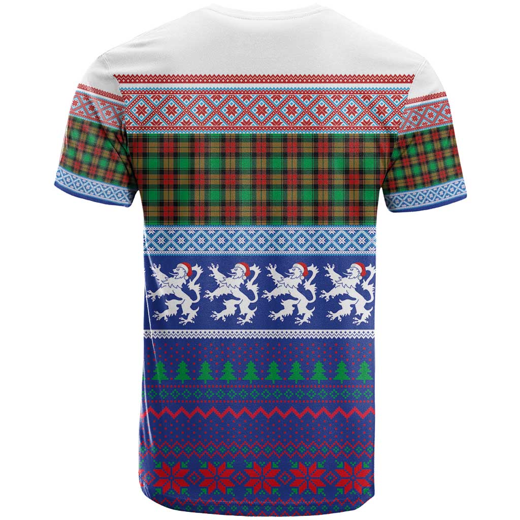 Scottish Christmas T Shirt Xmas Royal Lions and Tartan - Wonder Print Shop