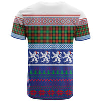 Scottish Christmas T Shirt Xmas Royal Lions and Tartan - Wonder Print Shop