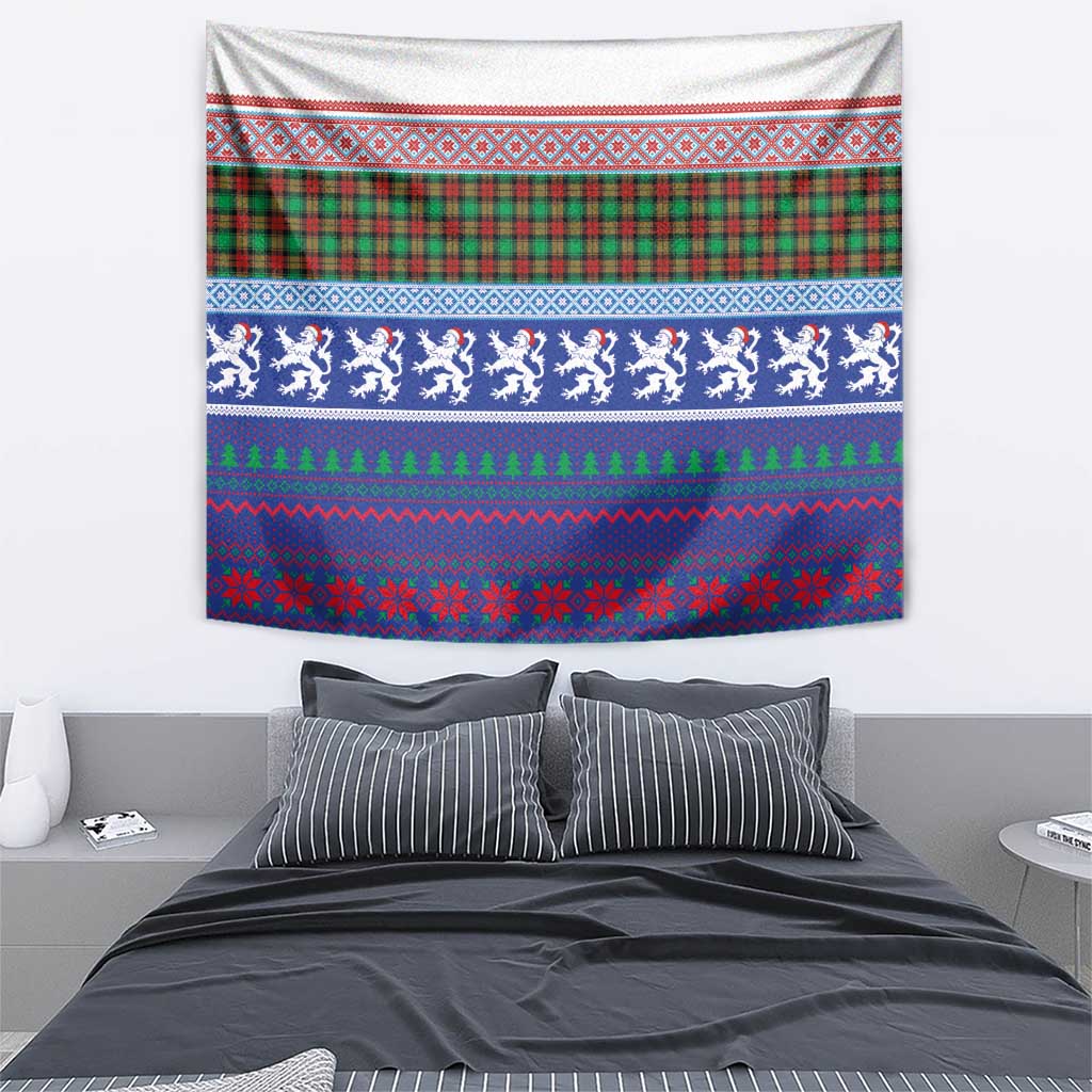 Scottish Christmas Tapestry Xmas Royal Lions and Tartan - Wonder Print Shop