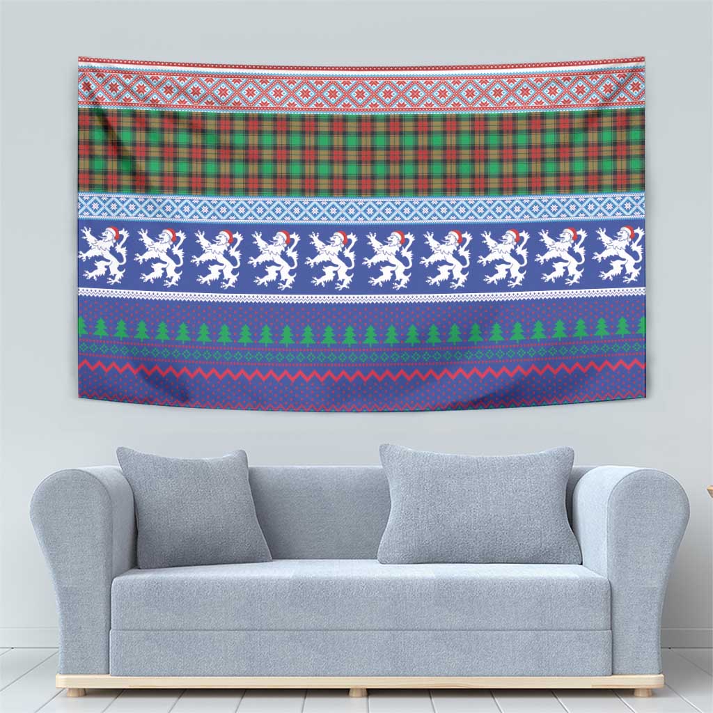Scottish Christmas Tapestry Xmas Royal Lions and Tartan - Wonder Print Shop