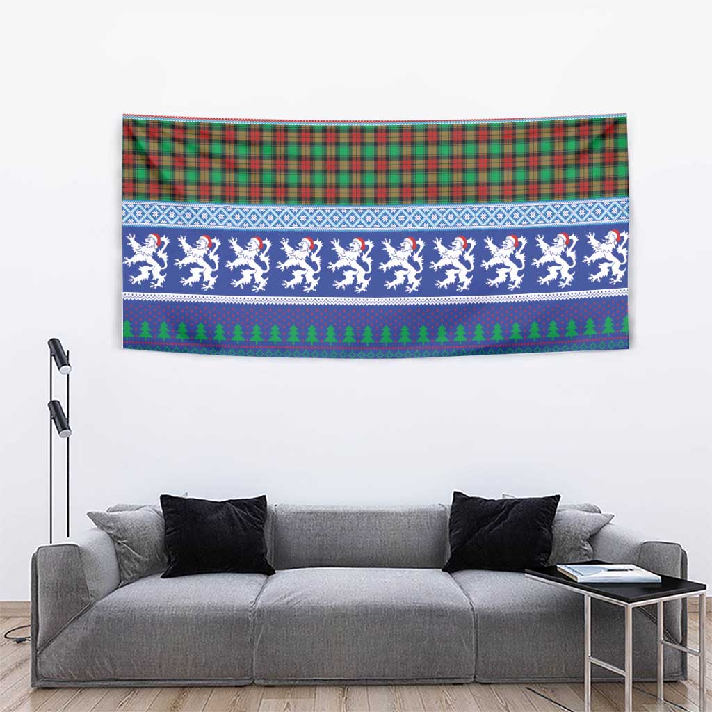 Scottish Christmas Tapestry Xmas Royal Lions and Tartan - Wonder Print Shop