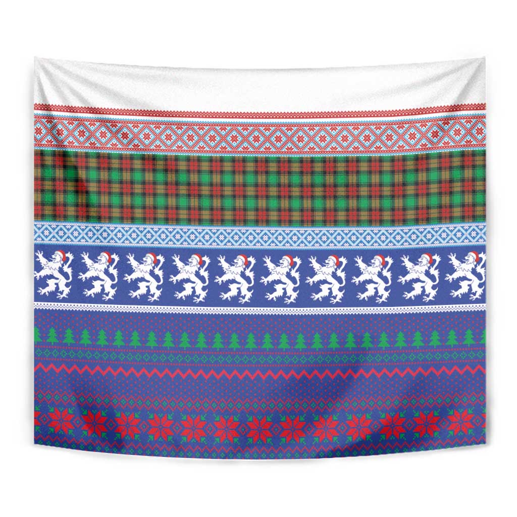 Scottish Christmas Tapestry Xmas Royal Lions and Tartan - Wonder Print Shop
