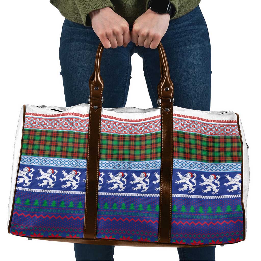 Scottish Christmas Travel Bag Xmas Royal Lions and Tartan - Wonder Print Shop