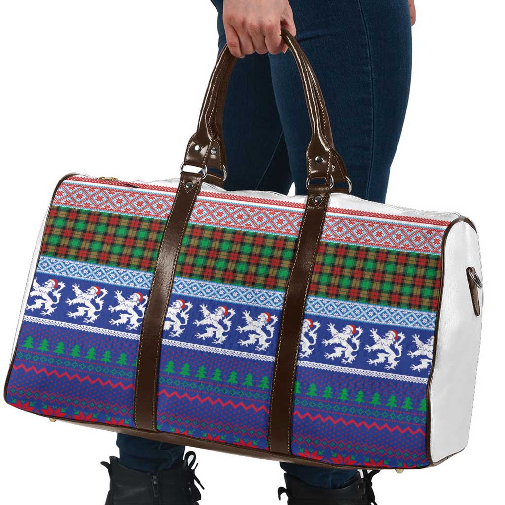 Scottish Christmas Travel Bag Xmas Royal Lions and Tartan - Wonder Print Shop