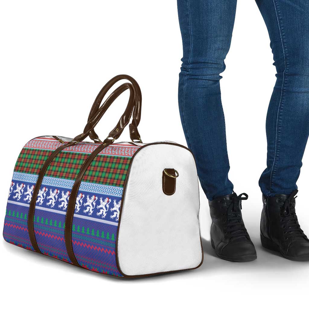Scottish Christmas Travel Bag Xmas Royal Lions and Tartan - Wonder Print Shop