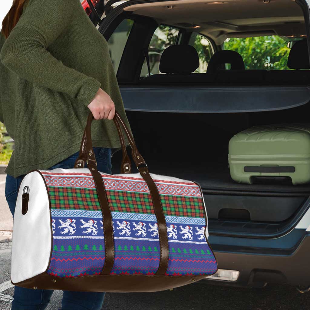 Scottish Christmas Travel Bag Xmas Royal Lions and Tartan - Wonder Print Shop