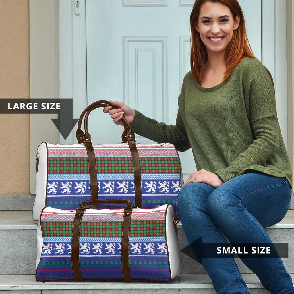 Scottish Christmas Travel Bag Xmas Royal Lions and Tartan - Wonder Print Shop