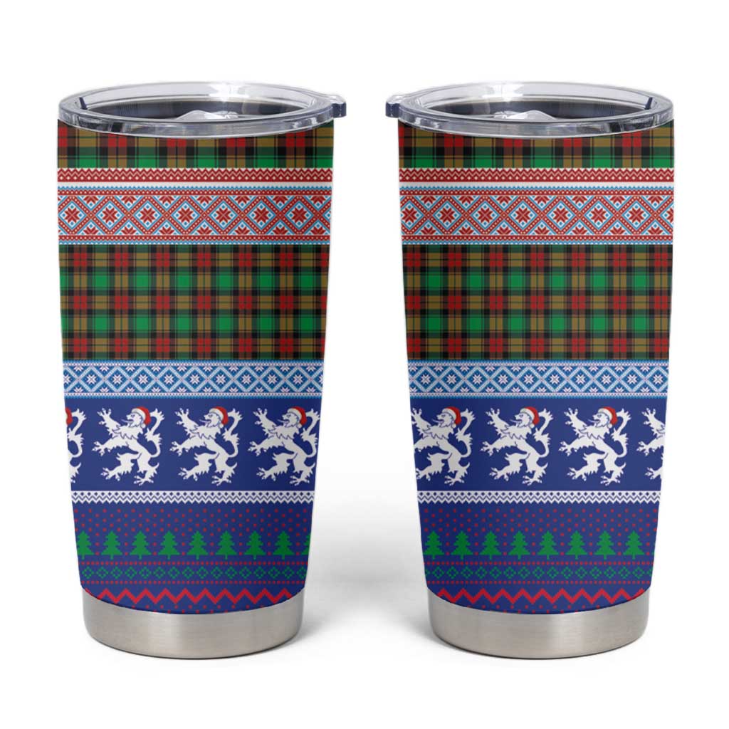 Scottish Christmas Tumbler Cup Xmas Royal Lions and Tartan - Wonder Print Shop