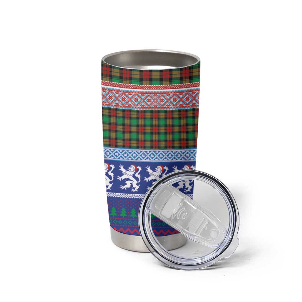 Scottish Christmas Tumbler Cup Xmas Royal Lions and Tartan - Wonder Print Shop