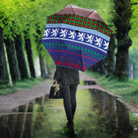 Scottish Christmas Umbrella Xmas Royal Lions and Tartan - Wonder Print Shop