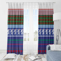 Scottish Christmas Window Curtain Xmas Royal Lions and Tartan - Wonder Print Shop