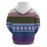 Scottish Christmas Zip Hoodie Xmas Royal Lions and Tartan - Wonder Print Shop