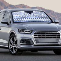 Scottish Christmas Auto Sun Shade Scotland Thistle and Celtic Knot White-Blue Color - Wonder Print Shop