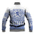 Scottish Christmas Baseball Jacket Scotland Thistle and Celtic Knot White-Blue Color - Wonder Print Shop