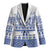 Scottish Christmas Blazer Scotland Thistle and Celtic Knot White-Blue Color - Wonder Print Shop