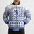 Scottish Christmas Bomber Puffer Jacket Scotland Thistle and Celtic Knot White-Blue Color - Wonder Print Shop