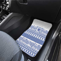 Scottish Christmas Car Mats Scotland Thistle and Celtic Knot White-Blue Color - Wonder Print Shop