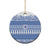 Scottish Christmas Ceramic Ornament Scotland Thistle and Celtic Knot White-Blue Color - Wonder Print Shop