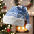 Scottish Christmas Santa Hat Scotland Thistle and Celtic Knot White-Blue Color - Wonder Print Shop