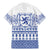 Scottish Christmas Family Matching Mermaid Dress and Hawaiian Shirt Scotland Thistle and Celtic Knot White-Blue Color - Wonder Print Shop