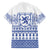 Scottish Christmas Family Matching Off The Shoulder Long Sleeve Dress and Hawaiian Shirt Scotland Thistle and Celtic Knot White-Blue Color - Wonder Print Shop