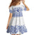 Scottish Christmas Family Matching Off Shoulder Maxi Dress and Hawaiian Shirt Scotland Thistle and Celtic Knot White-Blue Color - Wonder Print Shop