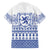 Scottish Christmas Family Matching Off Shoulder Maxi Dress and Hawaiian Shirt Scotland Thistle and Celtic Knot White-Blue Color - Wonder Print Shop