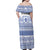 Scottish Christmas Family Matching Off Shoulder Maxi Dress and Hawaiian Shirt Scotland Thistle and Celtic Knot White-Blue Color - Wonder Print Shop