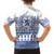 Scottish Christmas Family Matching Short Sleeve Bodycon Dress and Hawaiian Shirt Scotland Thistle and Celtic Knot White-Blue Color - Wonder Print Shop