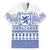 Scottish Christmas Family Matching Short Sleeve Bodycon Dress and Hawaiian Shirt Scotland Thistle and Celtic Knot White-Blue Color - Wonder Print Shop
