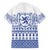 Scottish Christmas Family Matching Short Sleeve Bodycon Dress and Hawaiian Shirt Scotland Thistle and Celtic Knot White-Blue Color - Wonder Print Shop