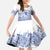 Scottish Christmas Family Matching Summer Maxi Dress and Hawaiian Shirt Scotland Thistle and Celtic Knot White-Blue Color - Wonder Print Shop