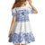 Scottish Christmas Family Matching Summer Maxi Dress and Hawaiian Shirt Scotland Thistle and Celtic Knot White-Blue Color - Wonder Print Shop
