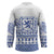 Scottish Christmas Hockey Jersey Scotland Thistle and Celtic Knot White-Blue Color - Wonder Print Shop