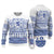Scottish Christmas Ugly Christmas Sweater Scotland Thistle and Celtic Knot White-Blue Color - Wonder Print Shop
