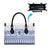 Scottish Christmas Leather Bag Scotland Thistle and Celtic Knot White-Blue Color - Wonder Print Shop