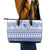 Scottish Christmas Leather Tote Bag Scotland Thistle and Celtic Knot White-Blue Color - Wonder Print Shop