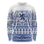 Scottish Christmas Long Sleeve Shirt Scotland Thistle and Celtic Knot White-Blue Color - Wonder Print Shop