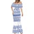 Scottish Christmas Mermaid Dress Scotland Thistle and Celtic Knot White-Blue Color - Wonder Print Shop