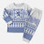 Scottish Christmas Pajama Set Scotland Thistle and Celtic Knot White-Blue Color - Wonder Print Shop