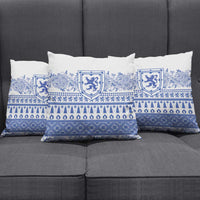 Scottish Christmas Pillow Cover Scotland Thistle and Celtic Knot White-Blue Color - Wonder Print Shop