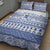 Scottish Christmas Quilt Bed Set Scotland Thistle and Celtic Knot White-Blue Color - Wonder Print Shop