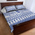 Scottish Christmas Quilt Bed Set Scotland Thistle and Celtic Knot White-Blue Color - Wonder Print Shop