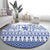 Scottish Christmas Round Carpet Scotland Thistle and Celtic Knot White-Blue Color - Wonder Print Shop