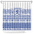Scottish Christmas Shower Curtain Scotland Thistle and Celtic Knot White-Blue Color - Wonder Print Shop