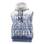 Scottish Christmas Sleeveless Zip Hoodie Scotland Thistle and Celtic Knot White-Blue Color - Wonder Print Shop