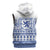 Scottish Christmas Sleeveless Zip Hoodie Scotland Thistle and Celtic Knot White-Blue Color - Wonder Print Shop