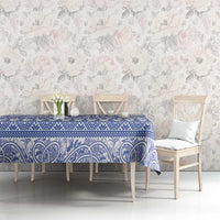 Scottish Christmas Tablecloth Scotland Thistle and Celtic Knot White-Blue Color - Wonder Print Shop